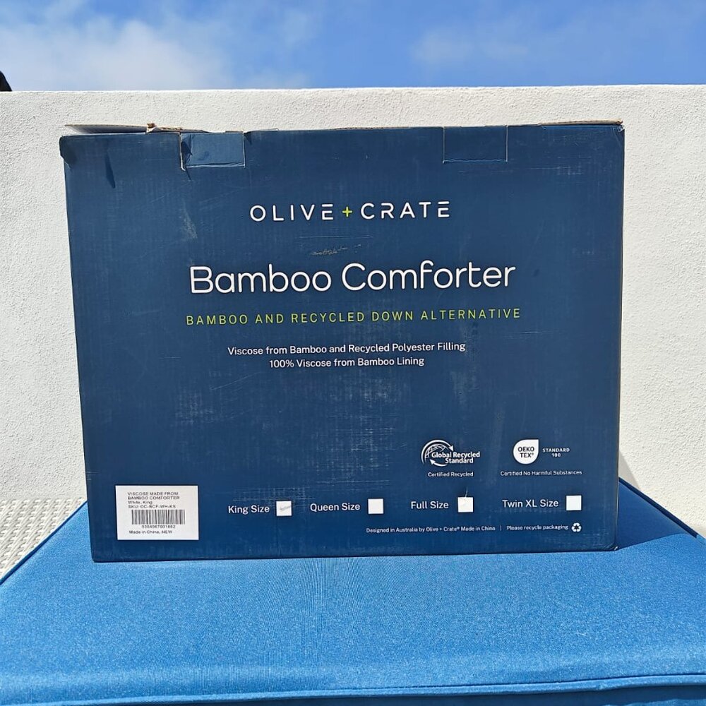 Olive Crate 100% Bamboo - Cooling Comforter Duvet Insert [DISPLAY] OVERSIZE KING - Picture 4 of 6